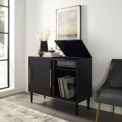 Crosley Matte Black Console Table
