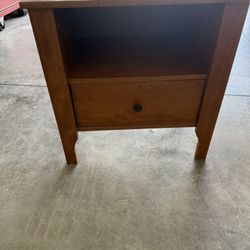 Wood Nightstand 
