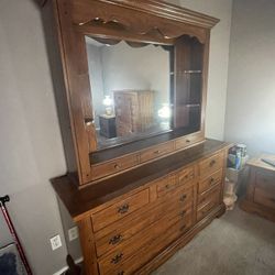 Antique Wood Bedroom Set