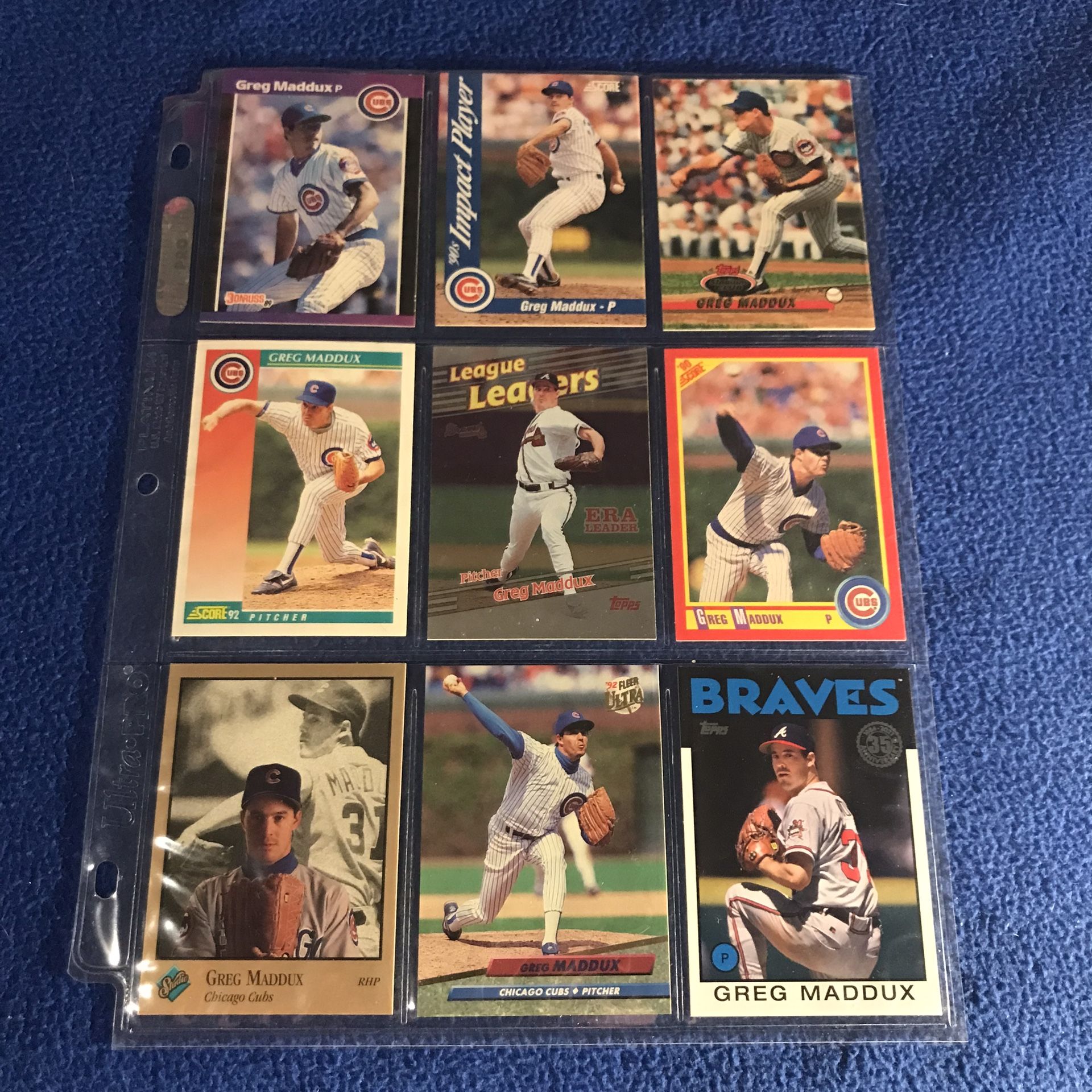 Greg Maddux Braves Cubs Baseball Cards Sports Cards 