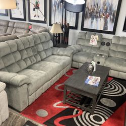 Reclining Sofa Loveseat! Bluetooth Speakers! 💛✨📲 Easy Financing! $1,599! 