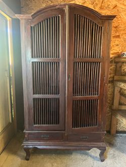 Gorgeous hardwood cabinet