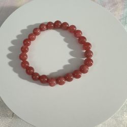 New Strawberry Quartz Stretchy Bracelet