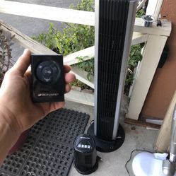 Like New Bionaire 40”Tower Fan Remote Control With Mini Fan Both Works Perfectly When can you come Ill Try It For You 