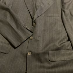 Tom James Suit Pants/ Classic Gray Pinstripe Men’s Blazer