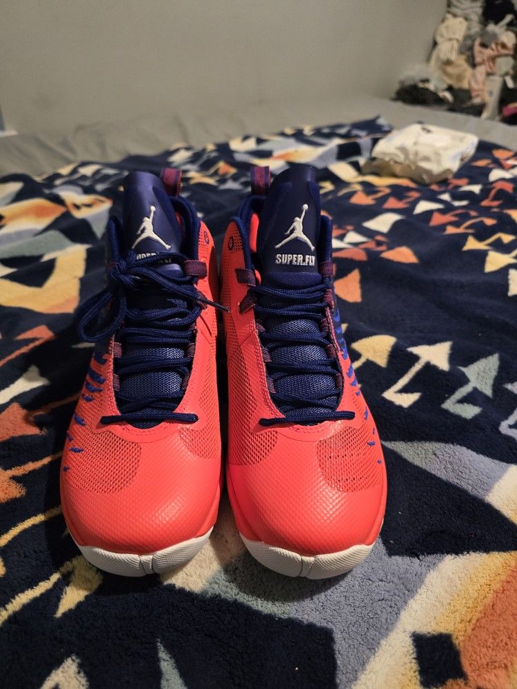 Nike Air Jordan Zoom Superfly 2016 Men's Size 8 844677-404 Red & Blue Never Used