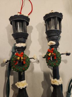 Antique Christmas Lampost Ornaments