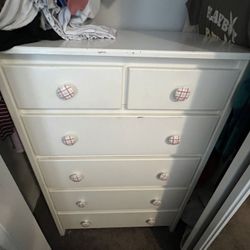 White Dresser Real Wood -$150