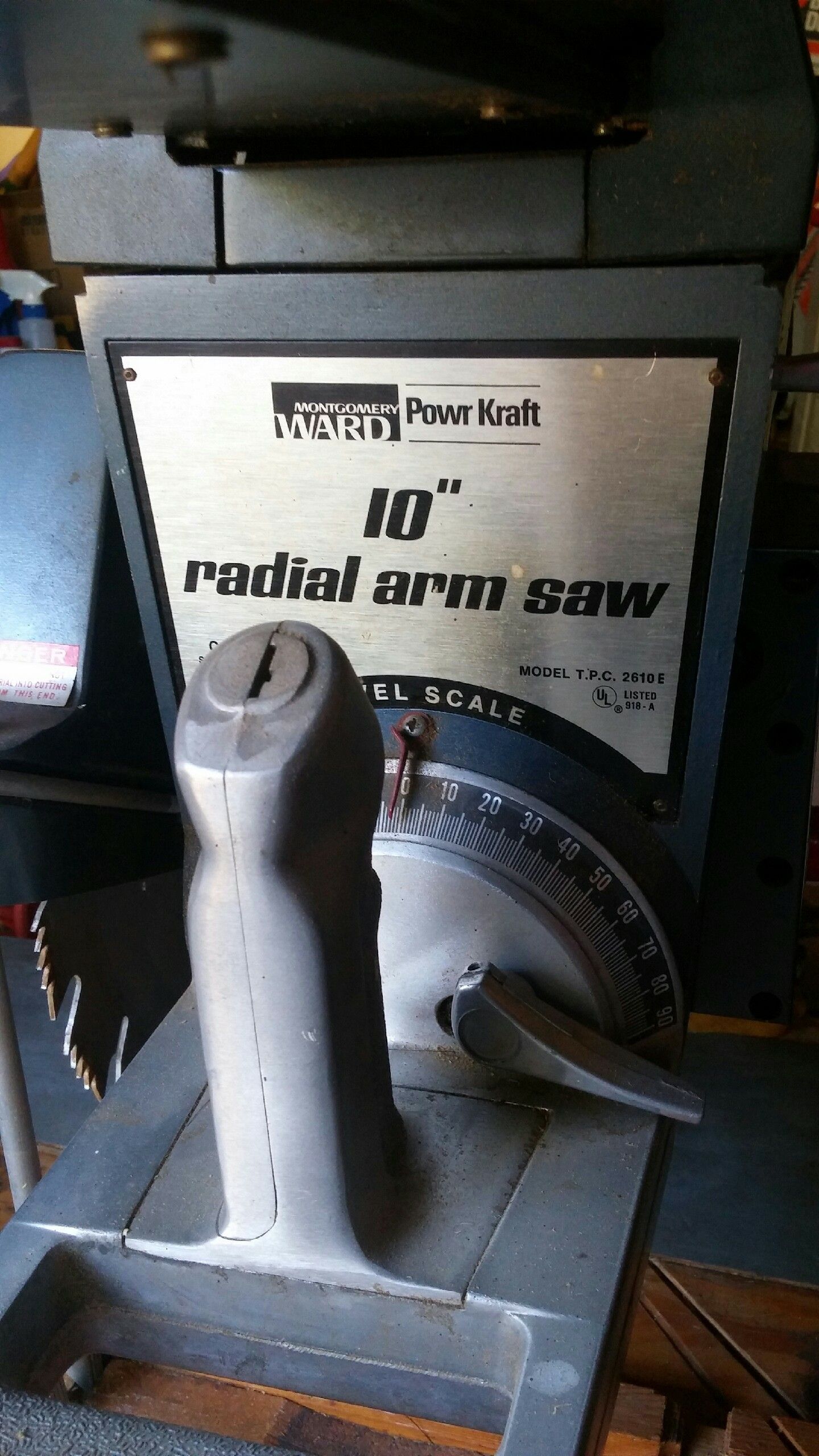 10" Montomery Wards Radial Arm Saw Power Kraft Model 2610E