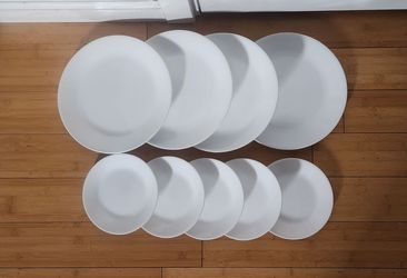 Corelle Vitrelle 9-Piece Dinner Plates Set (5 side, 4 dinner)