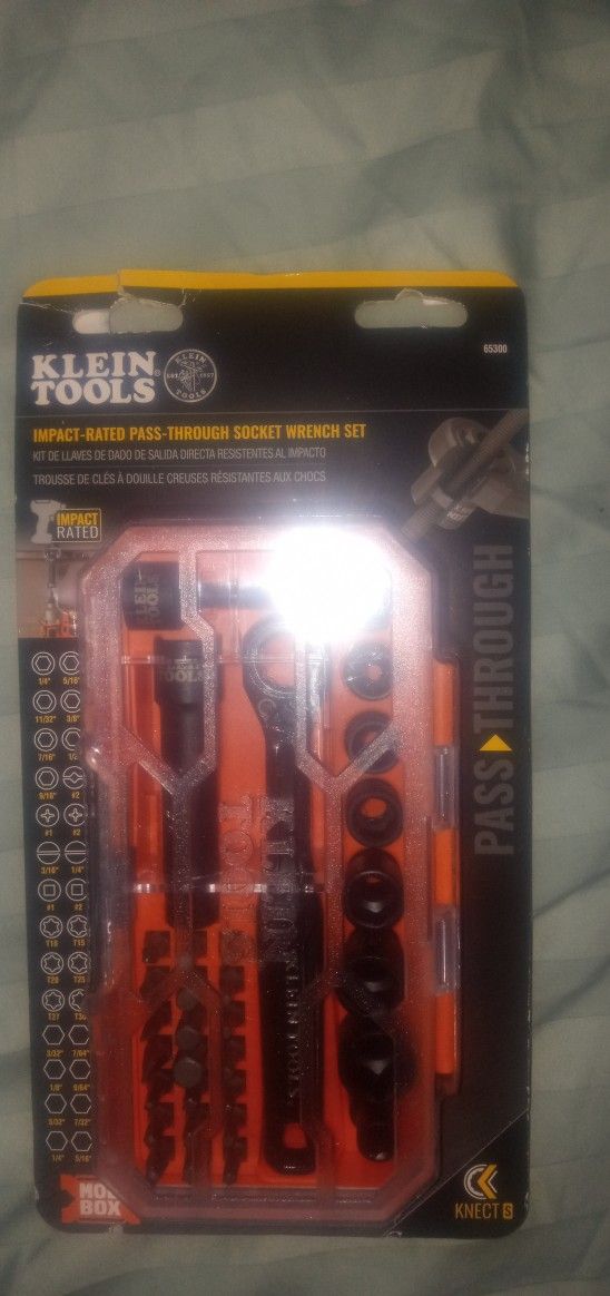 Impact Rating Pass-through Socket Wrench Set