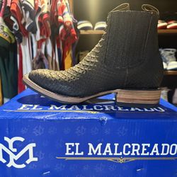 Botín Ankle Boot Piton Python Brown Cafe Cinturón  Size 8 Size 36