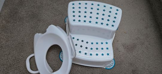 Potty seat reducer and kids step stool