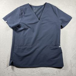 FIGS Top Women's Size L Blue Casma Technical Collection Scrubs Shirt