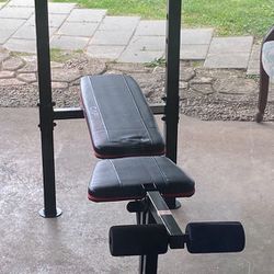 Weight Workout Bench No Barbell Or Bar To Fit In The Holes Just The Bench Alone 