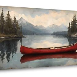 Red Canoe Wilderness Wall Art