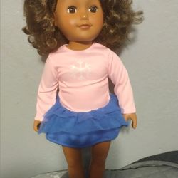My Life As 18" Doll Dark Skin Curly Hair 