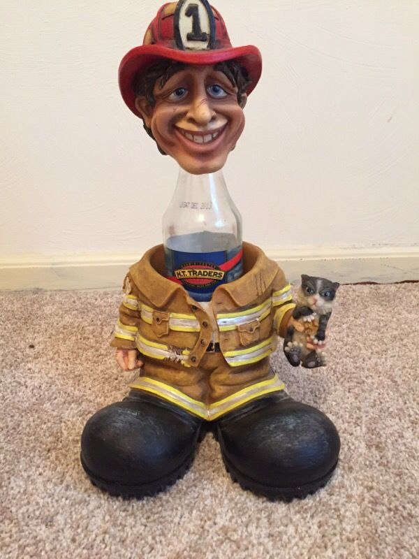 Goofy Fireman Wine Bottle Holder