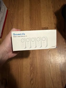 GoveeLife Water Leak Detector 15 w/ Smart Gateway 1S 5-Pack, White