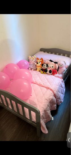 Toddler Bed + Mattress + Waterproof Mattress Protector