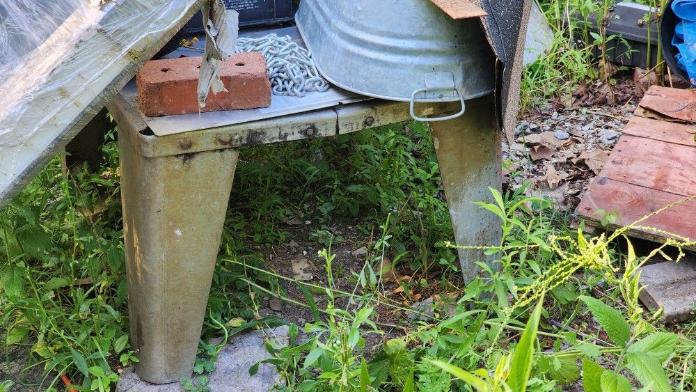 Stainless steel stand three feet 53 feet approximately one foot high