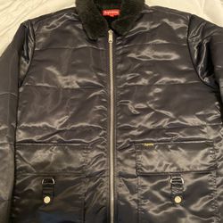“Black” Supreme Leather Varsity Jacket