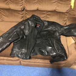 Motoboss black leather motorcycle jacket