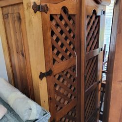 Solid Pine Bar Armoire 10 Drawer, Moving Free