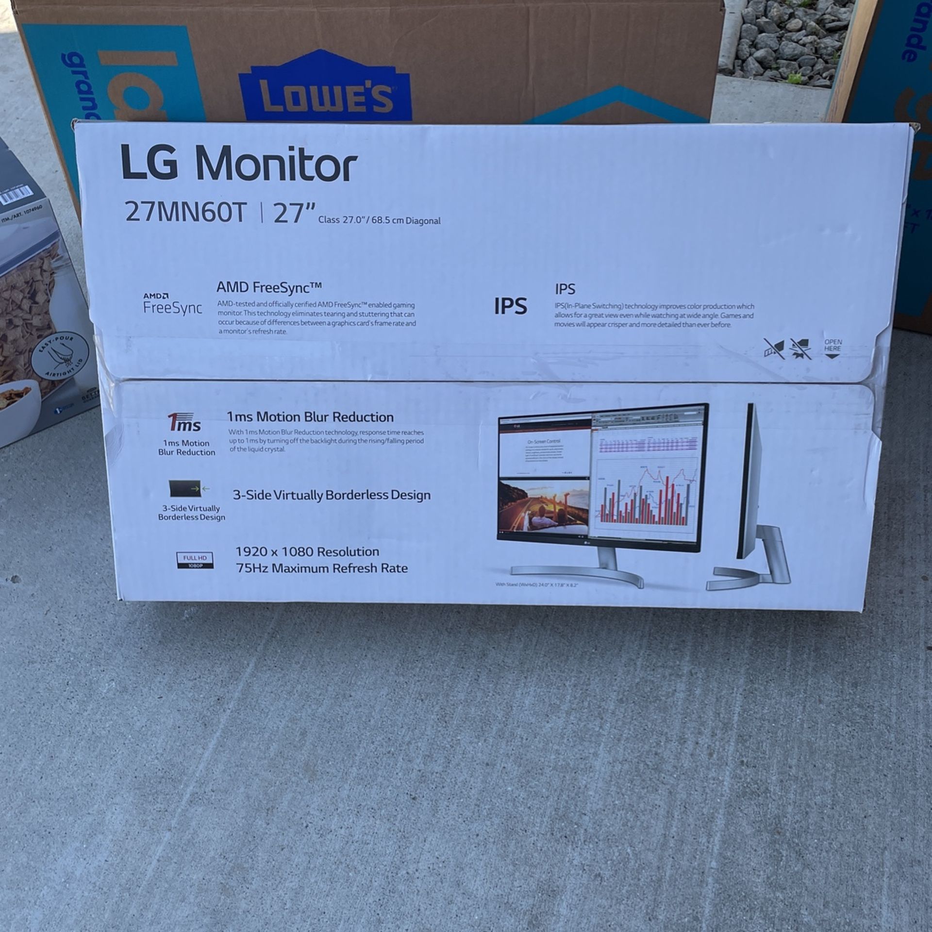 LG Monitor 27” Class 27.0/68. Cm Diagonal