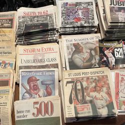 Huge Collection Of St. Louis Cardinals Newspapers 