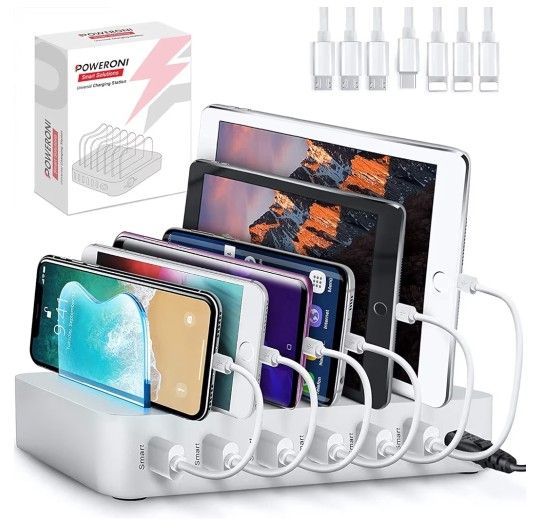 USB Charging Station for Multiple Devices by Poweroni