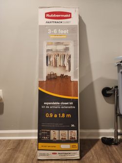 rubbermaid fasttrack closet organizer 3-6ft