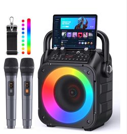 Karaoke Machine With 2 Wireless Microphones