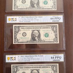 United States graded Repeater serial number bills
