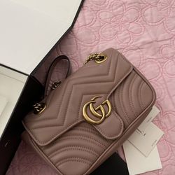 Authentic  Gucci mini Marmont Nude Color 