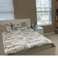 İkea White Bed,frame,drawer