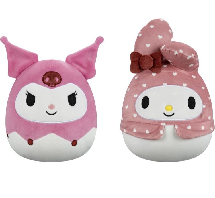 Squishmallows Kuromi My Melody 8 Inch Bundle
