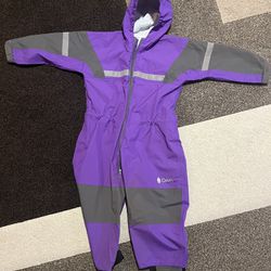Oaki Children’s Rain/Trail Suit, Purple Size 6/7