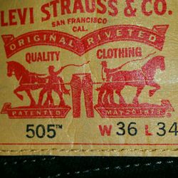 LEVI Black Brand New 505s w36 L34