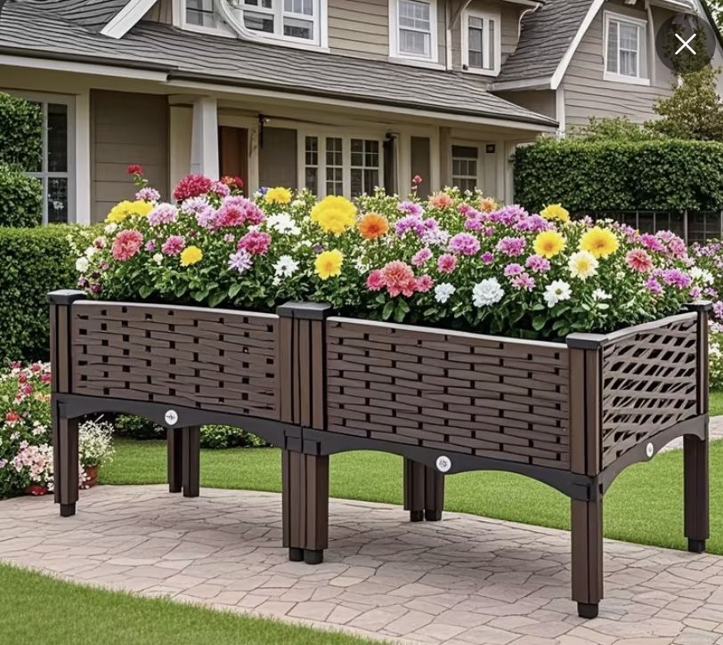 Raised Vegetable Planter with Drainage System