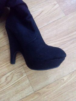 Black Suede Boots 