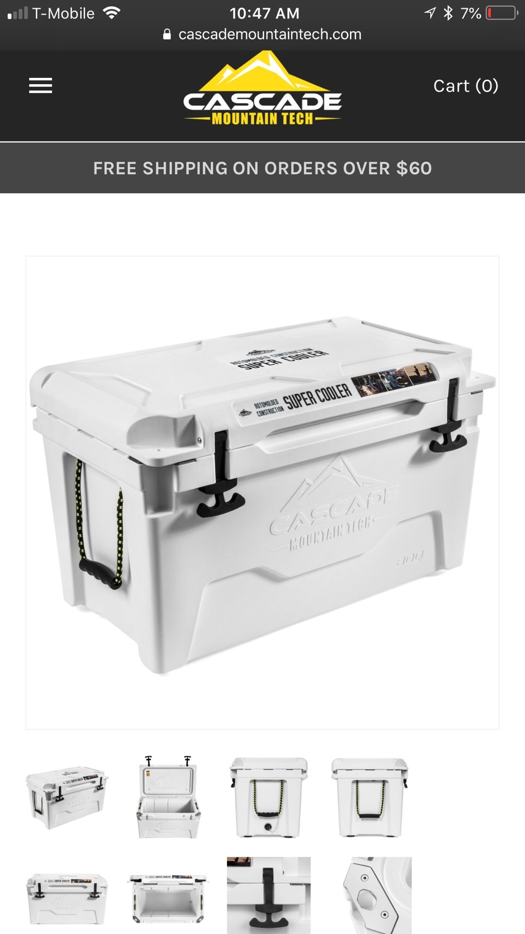 Slightly used Cascade Mountain Tech 80 Quart Rotomolded Super Cooler