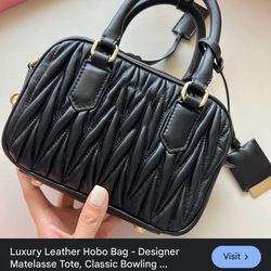 All Black Womens Hobo Purse 