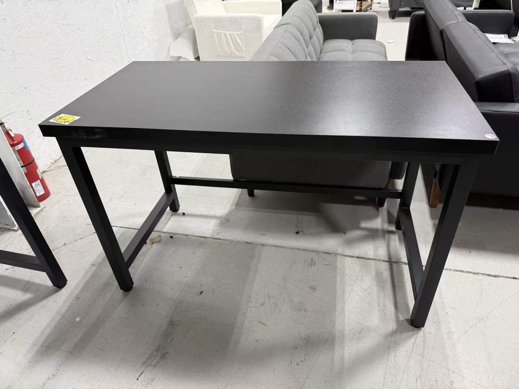 New Square Computer Desk, 61/47.2 x 23.6 inch Modern Writing Desk, Black