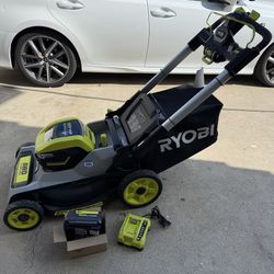 RYOBI 40V HP Brushless Whisper Series 21" Walk Behind Self-Propelled All Wheel Drive Lawn Mower w/ 6.0 Ah Battery & Charger