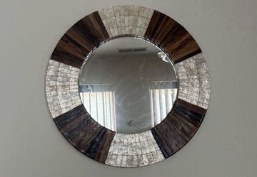 Pier 1 Tri Color 24” Wall Art Mirror  (Great Condition) Price Is FIRM