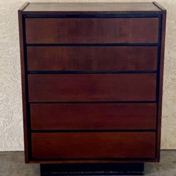 Vintage Walnut 5 Drawer Dresser