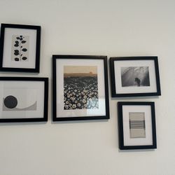 White And Black Abstract Painting Set