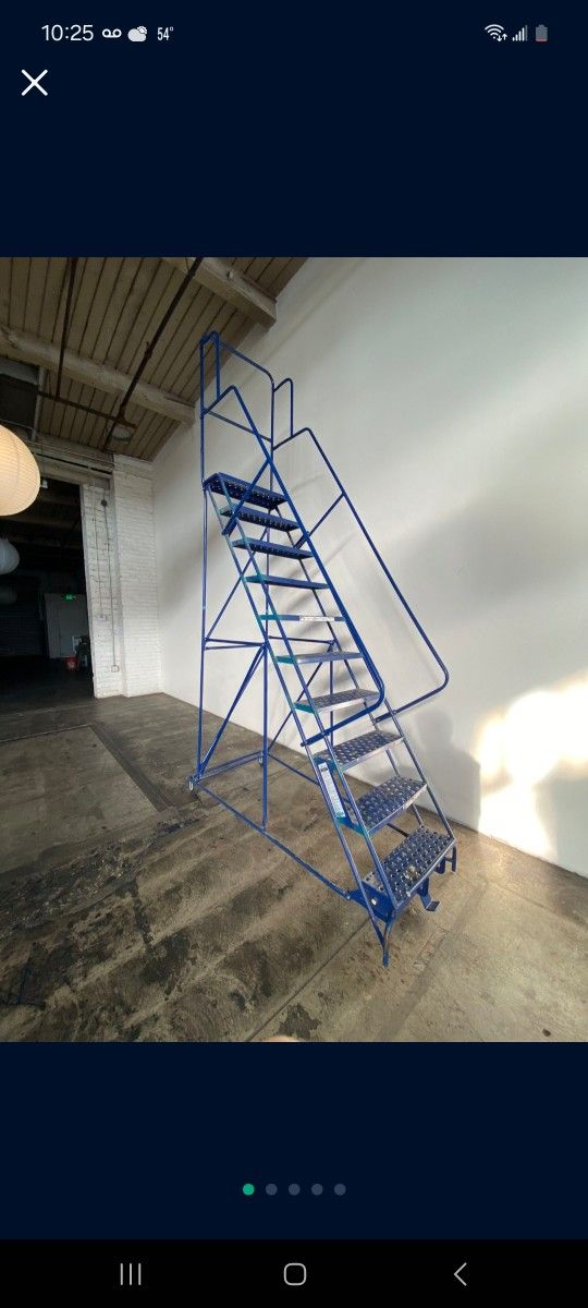Rolling Ladder  10 Steps  Good Condition  395.00