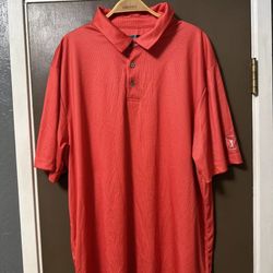 New PGA Tour Airflux Red Polo Golf Shirt 
